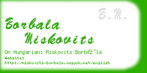 borbala miskovits business card